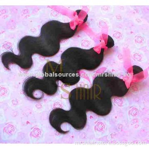 Mrs hair products, Peruvian virgin hair extension body wave Grade 6A, 100% Unprocessed human hair